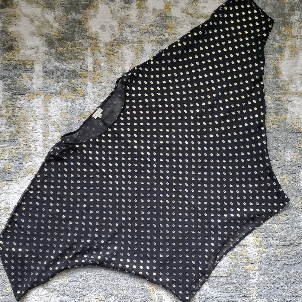 Cremieux Sheer Gold Dot Blouse - Picture 3 of 7